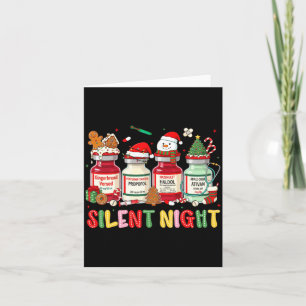 Tarjeta Noche Silenciosa Diseño Divertido de Enfermera de 
