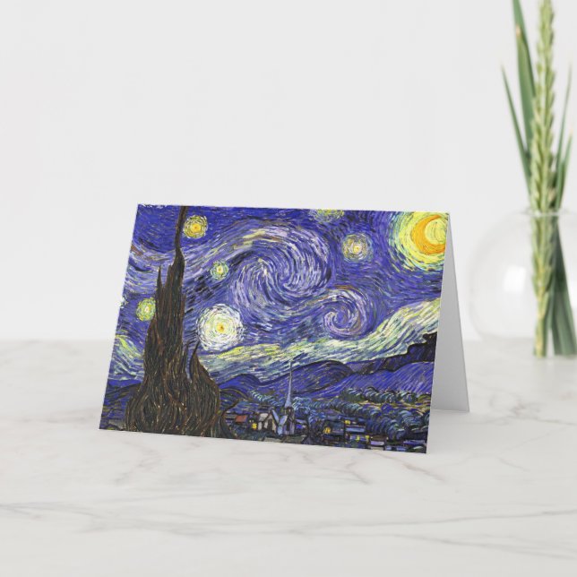 Tarjeta Noche Van Gogh Starry (Anverso)