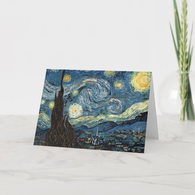Tarjeta Noche Van Gogh Starry (Anverso)