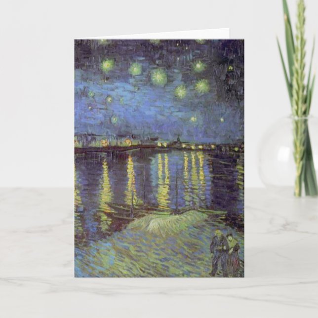 Tarjeta Noche Van Gogh Starry Sobre Rhone (Anverso)