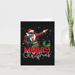 Tarjeta Nochebuena divertida sirvienta Santa Claus Merry C
