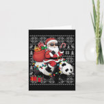 Tarjeta Nochebuena dulce estilo Santa Riding Panda Christm<br><div class="desc">Navidades del Panda de suéter de navidad feo estilo suéter</div>