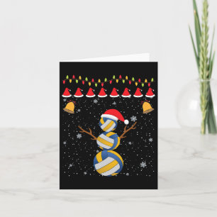 Tarjeta Nochebuena navideña navideña divertida de voleibol
