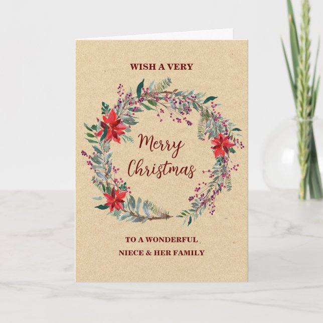 Tarjeta Nochebuena ruidosa y Feliz Navidad en familia (Anverso)