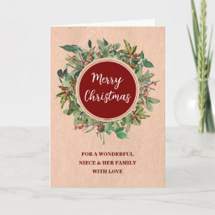 Tarjeta Nochebuena ruidosa y Feliz Navidad en familia