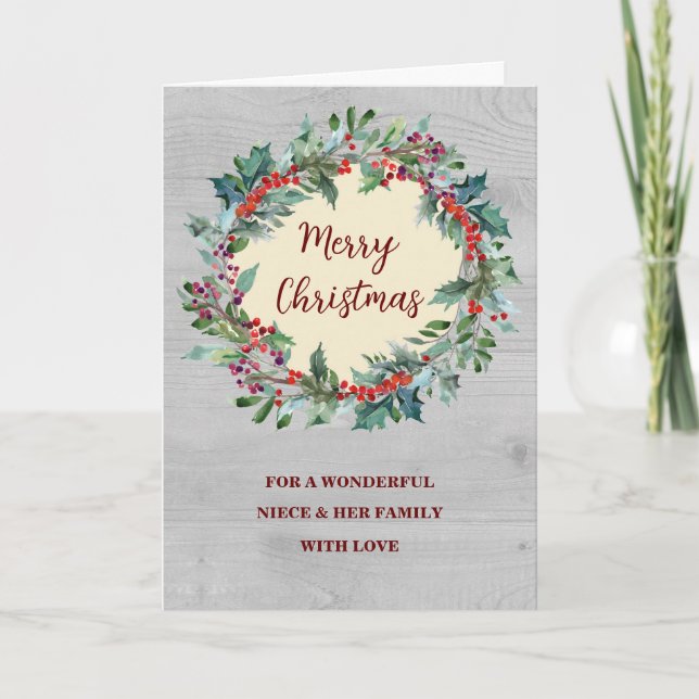 Tarjeta Nochebuena ruidosa y Feliz Navidad en familia (Anverso)
