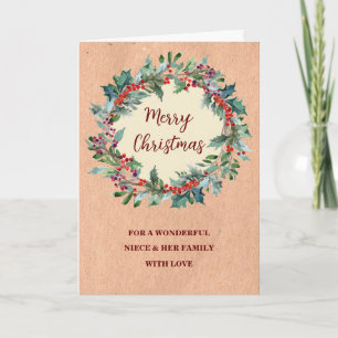 Tarjeta Nochebuena ruidosa y Feliz Navidad en familia