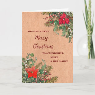 Tarjeta Nochebuena rusa y Feliz Navidad a la familia