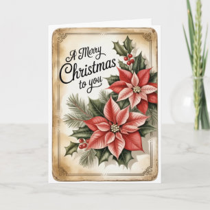 Tarjeta Nochebuena y rama de pino de Navidad