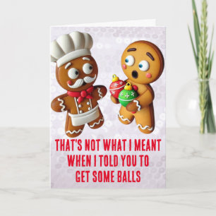 Tarjeta Noches divertidas: Bolas para Navidades de pan de