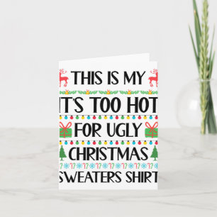 Tarjeta Noches graciosas muy Navidades feas sudorosas muje