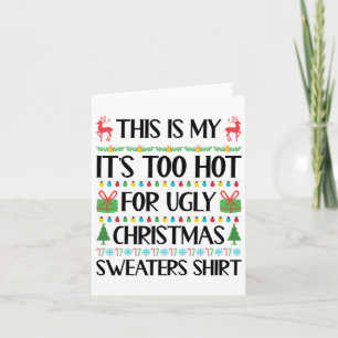 Tarjeta Noches graciosas muy Navidades feas sudorosas muje