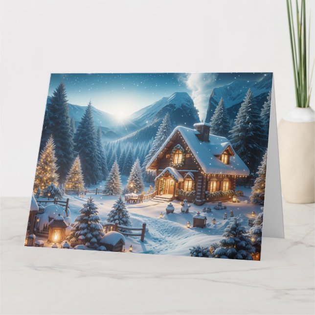 Tarjeta Nochevieja Alpino – Personaliza tu propio mensaje (Anverso)