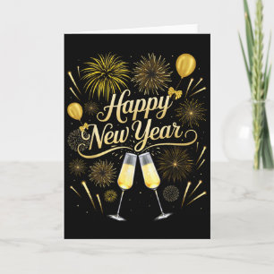 Tarjeta Nochevieja Fiesta Nye Familia Feliz Año Nuevo