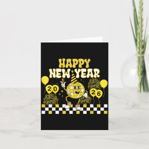 Tarjeta Nochevieja Hola 2026 Feliz Año Nuevo 2026 Disco
