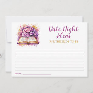 Tarjeta nocturna de Hydrangea Book