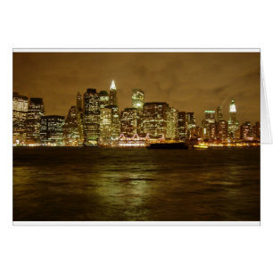 Tarjeta nocturna de Nueva York