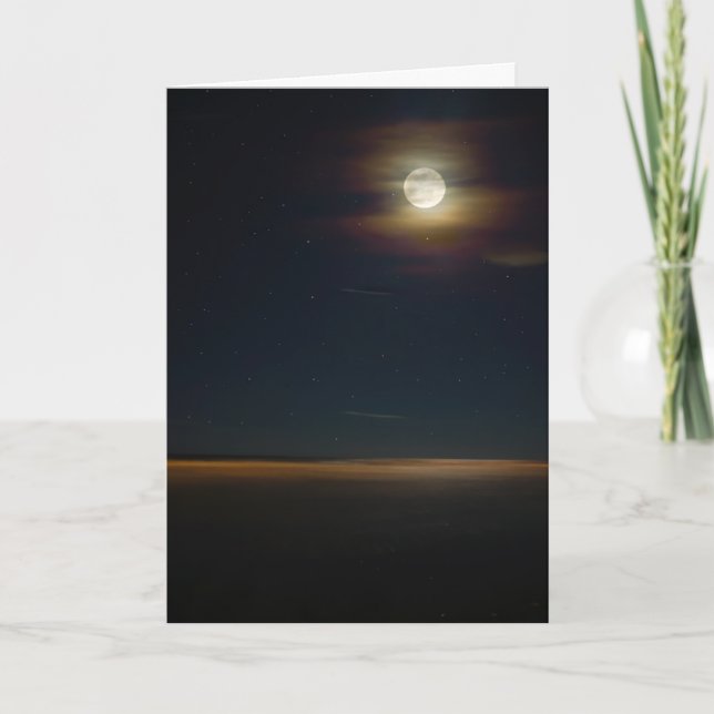 Tarjeta nocturna Folly Beach (Anverso)