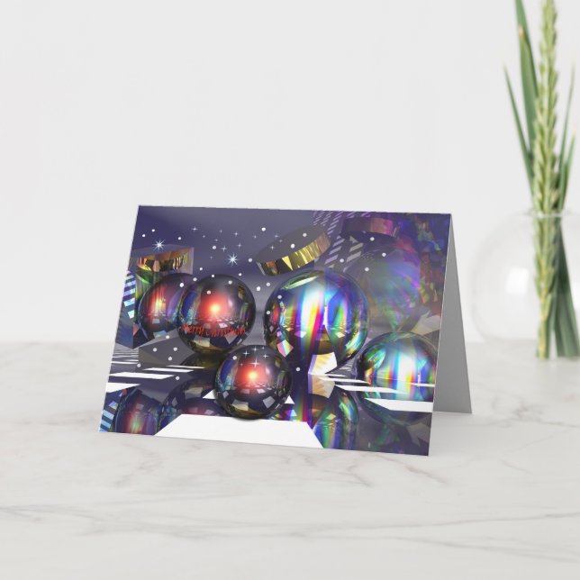 Tarjeta nocturna para Navidades Snowley (Anverso)