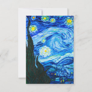 Tarjeta nocturna Van Gogh Starry