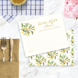 Tarjeta nocturna Watercolor Lemon Date