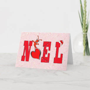 Tarjeta Noel Heart Cute Crawfish/Lobster