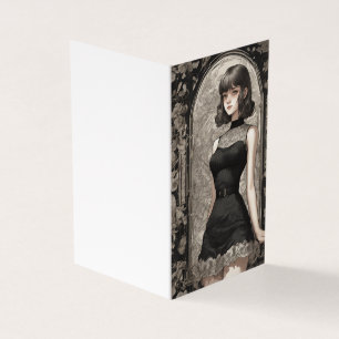 Tarjeta Noir Elegance Pequeño Vestido Negro Anime LBD Blan