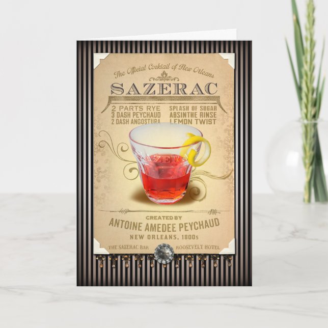 Tarjeta NOLA Collection Sazerac Cocktail (Anverso)