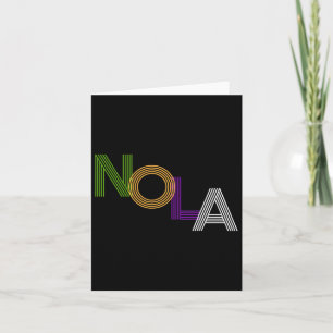Tarjeta Nola New Orleans Retro Vintage Carnival Souvenir G