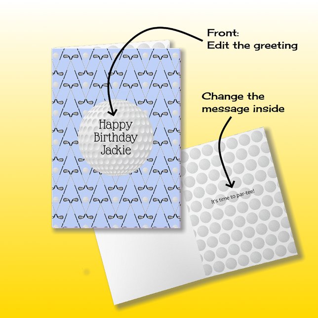 Tarjeta Nombramiento personalizado del patrón de golf (Subido por el creador)