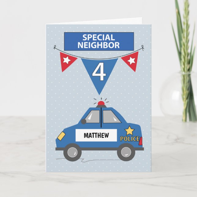 Tarjeta Nombramiento personalizado Vecino especial Policía (Anverso)
