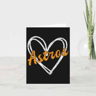 Tarjeta Nombre de Astros Vintage Retro Style 70s 80s