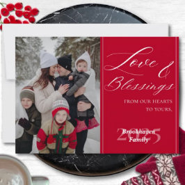 Tarjeta Nombre de Familia Foto Personalizada 1 Año Letra d