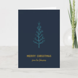 Tarjeta Nombre de familia personalizado Árbol de Navidad F
