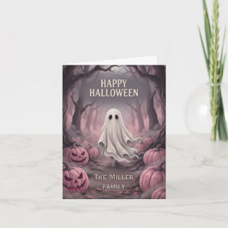 Tarjeta Nombre de familia personalizado Fantasma espeluzna