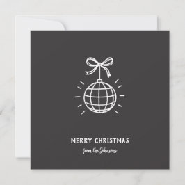 Tarjeta Nombre de familia personalizado Feliz Navidad 