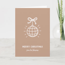 Tarjeta Nombre de familia personalizado Feliz Navidad 