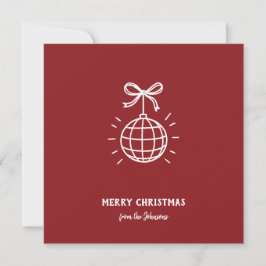 Tarjeta Nombre de familia personalizado Feliz Navidad