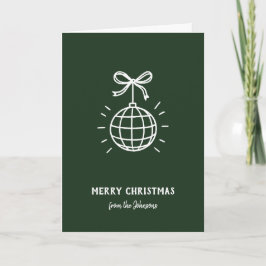 Tarjeta Nombre de familia personalizado Feliz Navidad