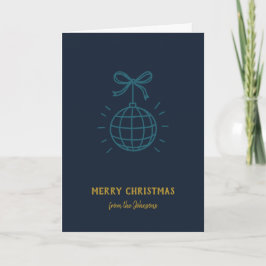 Tarjeta Nombre de familia personalizado Feliz Navidad 