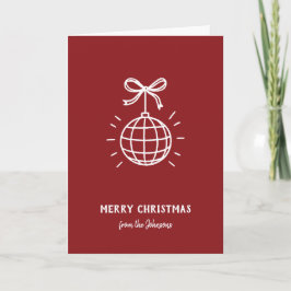 Tarjeta Nombre de familia personalizado Feliz Navidad