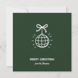 Tarjeta Nombre de familia personalizado Feliz Navidad