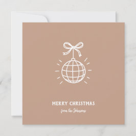 Tarjeta Nombre de familia personalizado Feliz Navidad 
