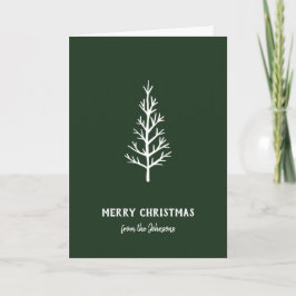 Tarjeta Nombre de familia personalizado Feliz Navidad Árbo