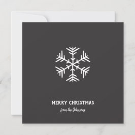 Tarjeta Nombre de familia personalizado Feliz Navidad Copo
