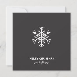 Tarjeta Nombre de familia personalizado Feliz Navidad Copo