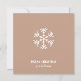 Tarjeta Nombre de familia personalizado Feliz Navidad Copo