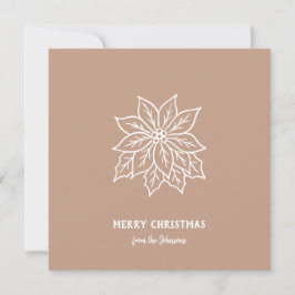 Tarjeta Nombre de familia personalizado Feliz Navidad Flor