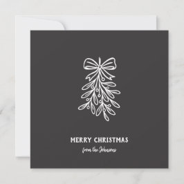 Tarjeta Nombre de familia personalizado Feliz Navidad Muér