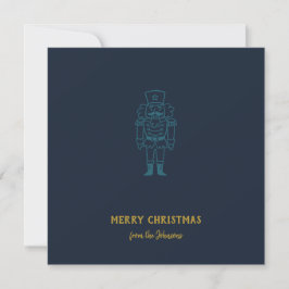 Tarjeta Nombre de familia personalizado Feliz Navidad Prín